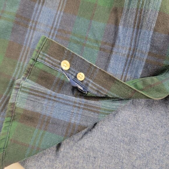 Vintage Y2K 90s Tommy Hilfiger Crest Long Sleeve Button Down Denim Plaid Shirt - Picture 10 of 14